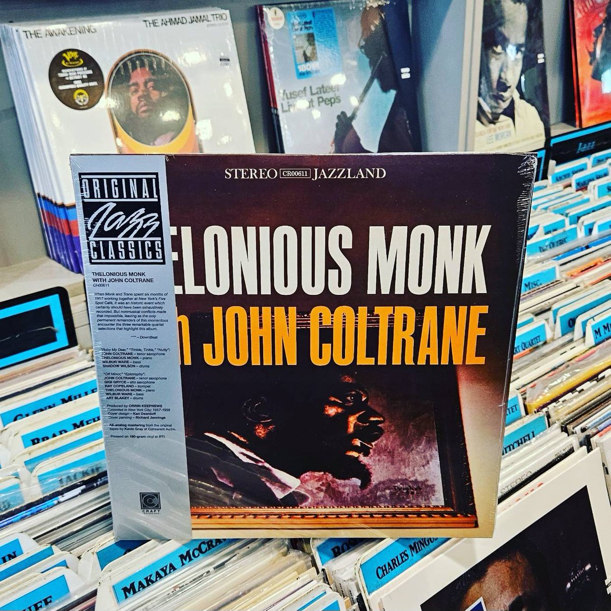 "Thelonious Monk With John Coltrane" was just reissued on 180-gram vinyl via <a href="/CraftRecordings/">Craft Recordings</a> as part of their Original Jazz Classics Series! All-analog mastering from the original tapes and housed in a replica of its original tip-on jacket.

Get it here: bit.ly/45xEA37