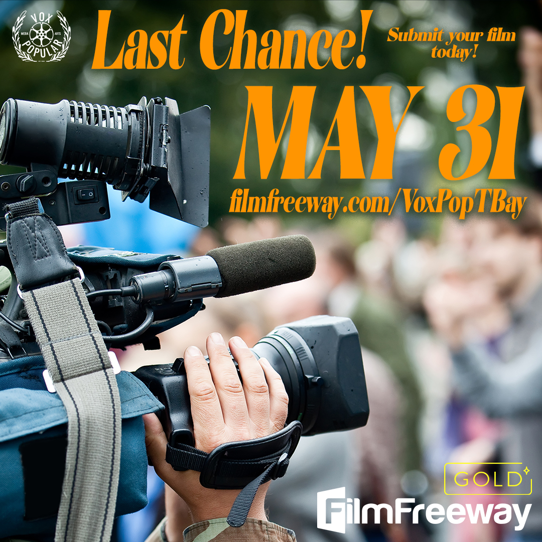 🤩 Last Chance for our 2023 Festival submit your film today!

❤️Free to submit for northwestern Ontario filmmakers!!

Head on over to FilmFreeway to submit your project today filmfreeway.com/VoxPopTBay