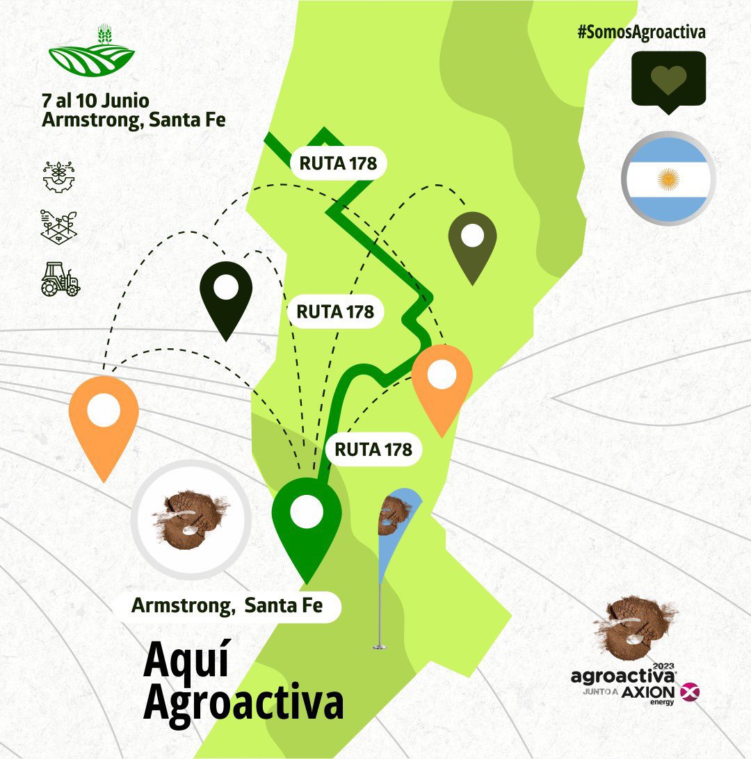 PRADECONsa's tweet photo. Cada vez falta menos para @AgroActiva 🚜 ¿Venís?  
➡️Te esperamos en el stand 267E 

🗓Del 7 al 10 de junio
📍Armstrong, Santa Fe. https://t.co/Bc2fDaAbcA
