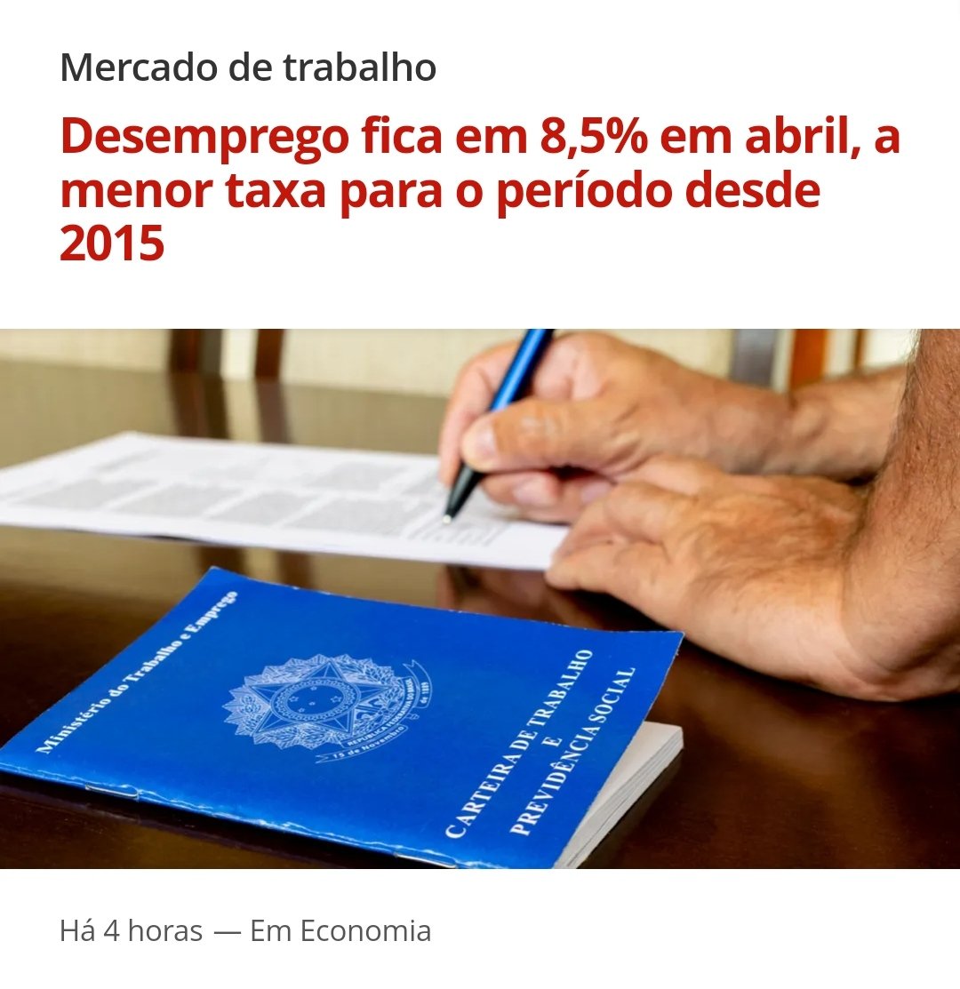 Desemprego cai!
Excelente notícia!
Faz o L!!