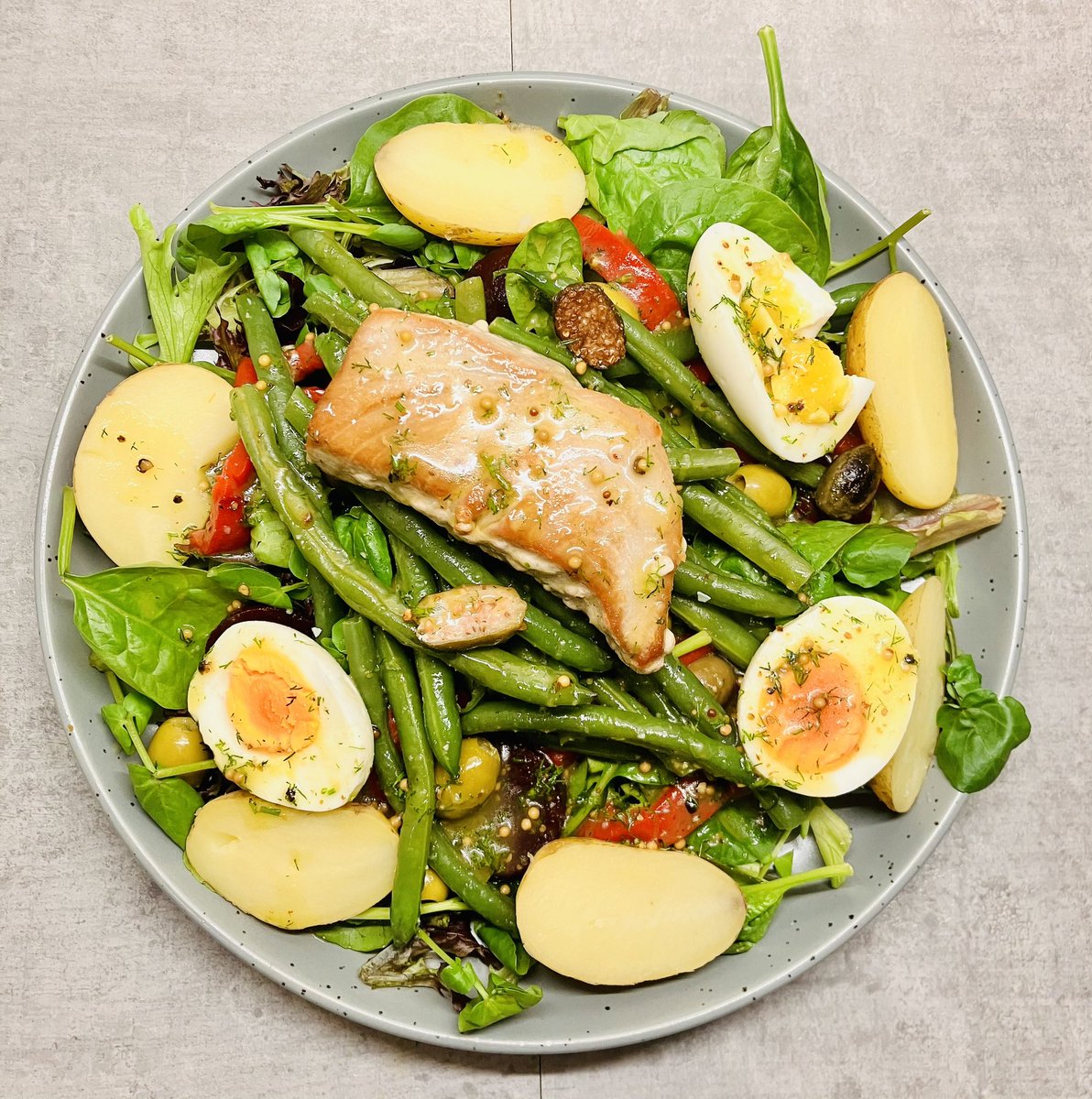 My version of salad Nicoise #dinner #food #workout #healthy #eatting