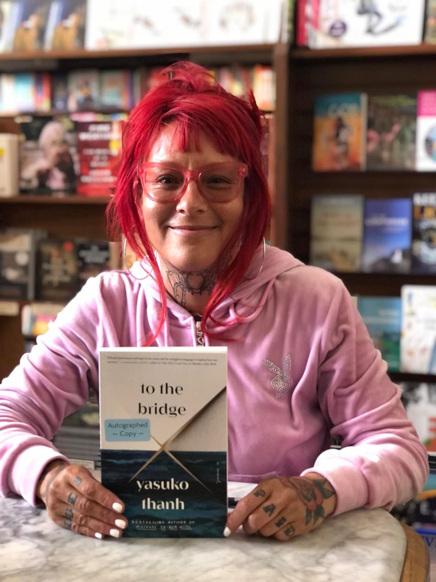 MunrosBooks's tweet photo. Congratulations to Victoria’s own @yasukothanh, whose new novel #ToTheBridge hit shelves yesterday! (We are also dazzled by her accessory game, not that booksellers pay attention to such things… 🤩)

Get your autographed copy in store or online now! #yyj https://t.co/5AeyYzYMwR