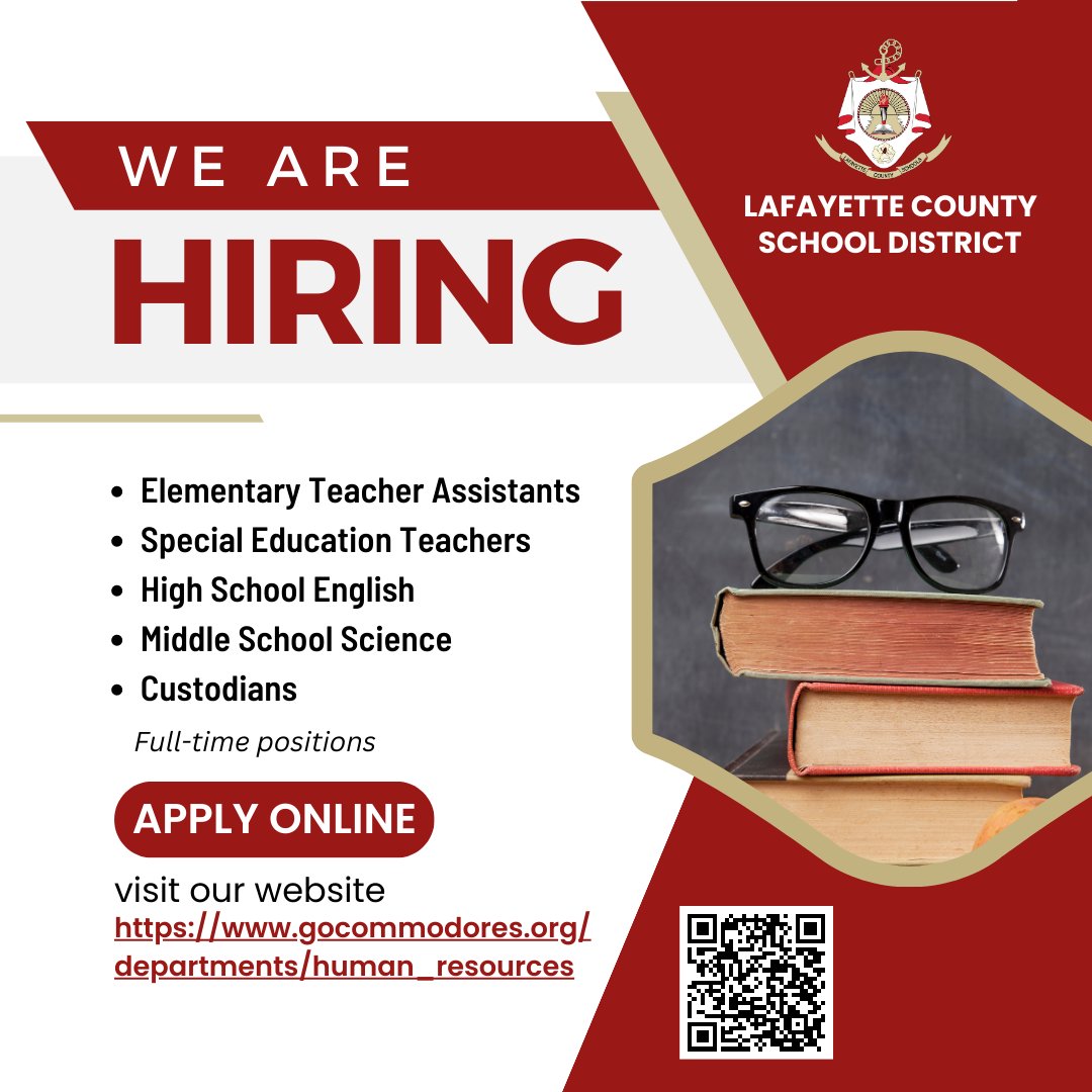 LafCo_District's tweet image. Join us for the upcoming school year. Apply today!
lafayette.tedk12.com/hire/index.aspx