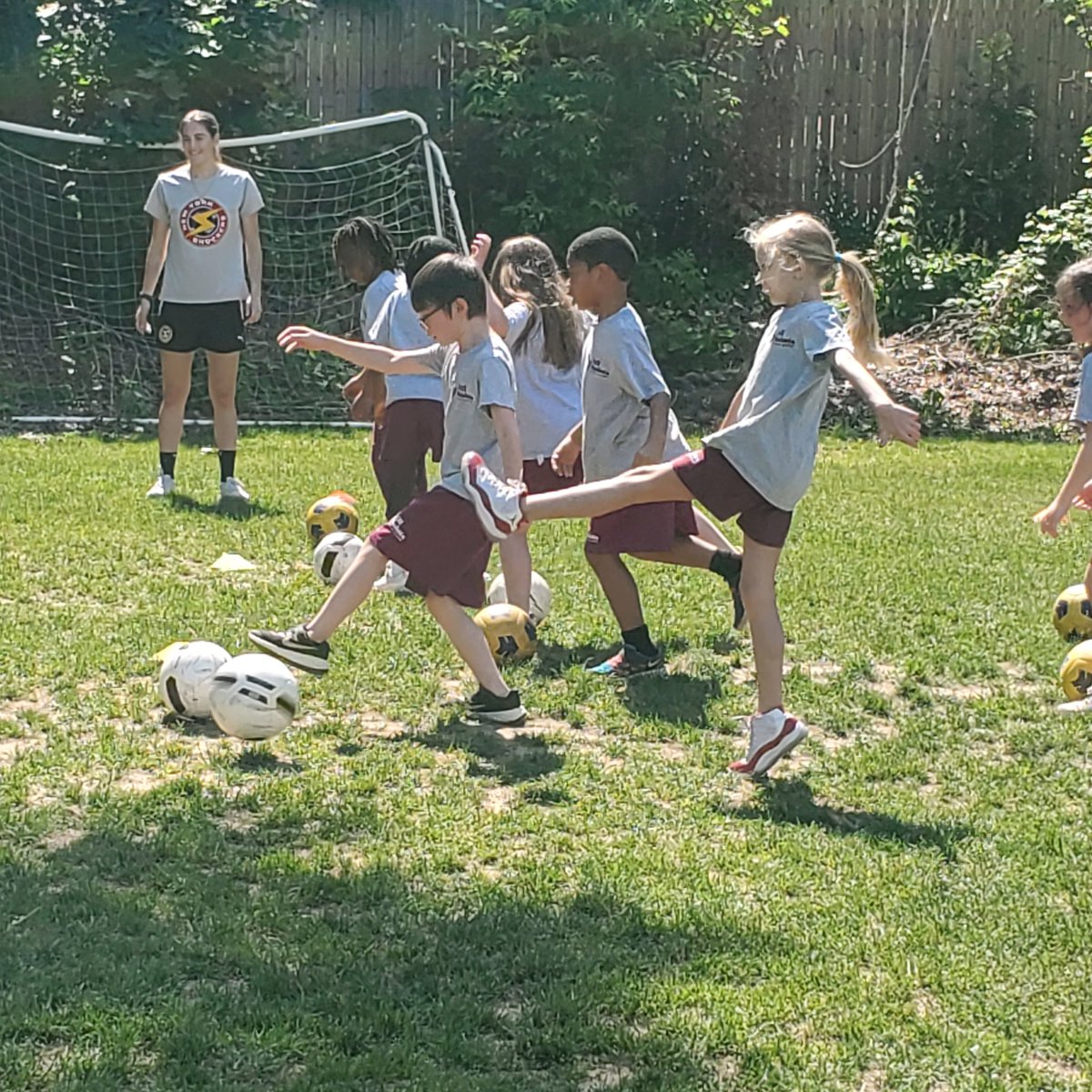 ASCAsecondgrade's tweet photo. We had a blast today kicking the ball around for "K" Day! Thank you to our friends from the Shockers who came out to help us practice our skills! @ASCA_Albany @RCDASchools https://t.co/3eSlxIg9HG