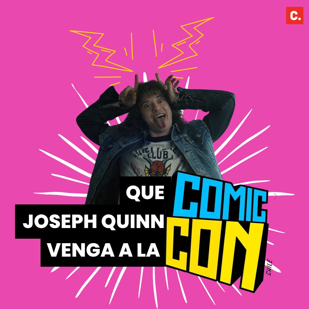 ChangeorgChile's tweet photo. ¿Que venga #JosephQuinn a la @Comic_Con en Chile? ¡Obvio que sí! 🤘⚡️El fans club chileno lo pide a gritos. #ChileNeedsJosephQuinn 💥
¿Tu también? ¡Entonces firma la petición! ⬇️ @FCJosephQuinnCL
https://t.co/ae3AJbPUOa https://t.co/SYb8gqRyQH