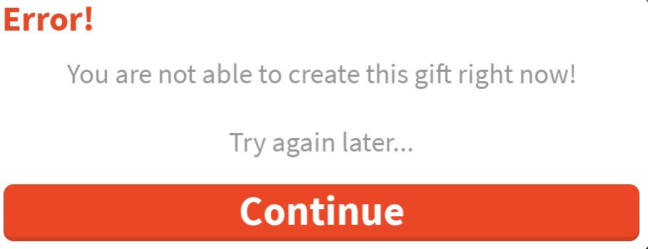 flsxrs's tweet photo. @heybloxburg @RBX_Coeptus Hey! I have a bug going on with the roblox gift wrapping whenever I’m trying to make a gift wrap of a huge item this pops up I wanted to do a birthday party roleplay please help! https://t.co/ZChddmA043