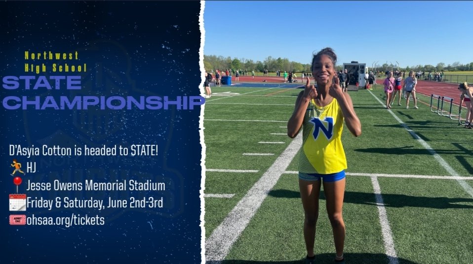 Best of luck, D'Asyia
<a href="/NWKnights_Track/">Coach Miller</a> <a href="/lane4forever/">Spence</a> <a href="/NorthwestAD/">Northwest Athletics</a> <a href="/NWHS_Admin/">NWHS_Admin</a> <a href="/ATC_AnnieP/">Annie Putnam, MS, ATC, AT</a>