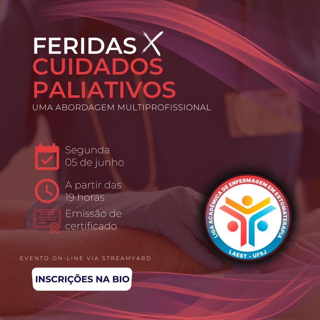 SOBEST_oficial's tweet photo. “Feridas x Cuidados Paliativos: uma abordagem multiprofissional” 🩹🧑‍⚕

Esperamos vocês dia 05 de junho de 2023 das 19:00 às 22:00 horas, evento on-line com emissão de certificado.

👉 Acesse https://t.co/g0r0cwDbGD

#sobest #enfermagem #saude #estomia https://t.co/VP8uhHb0ku