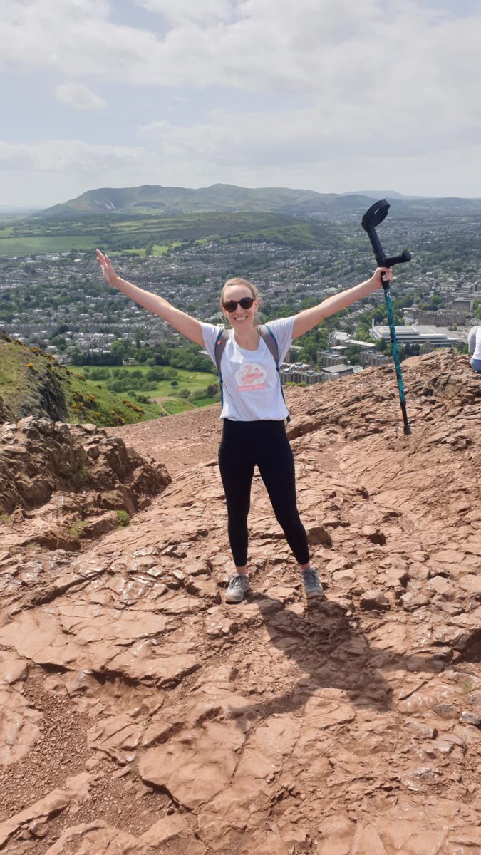 FlamingoChicks's tweet photo. This is Jennie – our newest team member and top individual fundraiser for #May100! ✨
Jennie raised £2707.50, climbing Arthur’s Seat!
This was a massive undertaking for Jennie who’s recently been diagnosed with neurological illness FND. We are especially proud of her! 🙌 https://t.co/sEgFcGDFwD