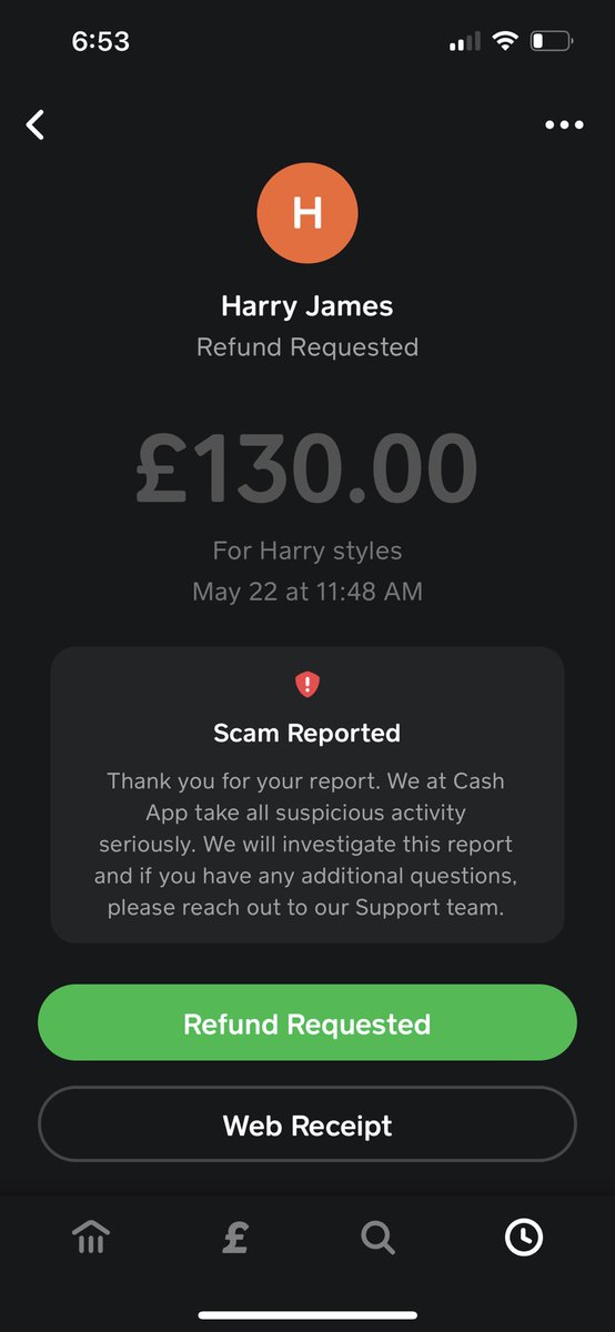HazsAngel's tweet photo. Beware of this scammer!!!!
Last week I saw she was selling tickets and they looked legit she shown me her ticketmaster and everything but guess she lied and used the tickets for herself!! I paid half of the money £130 was supposed to pay 260 thank god I didn’t !!! @sophiajamesxox https://t.co/9sJ1KANJwp