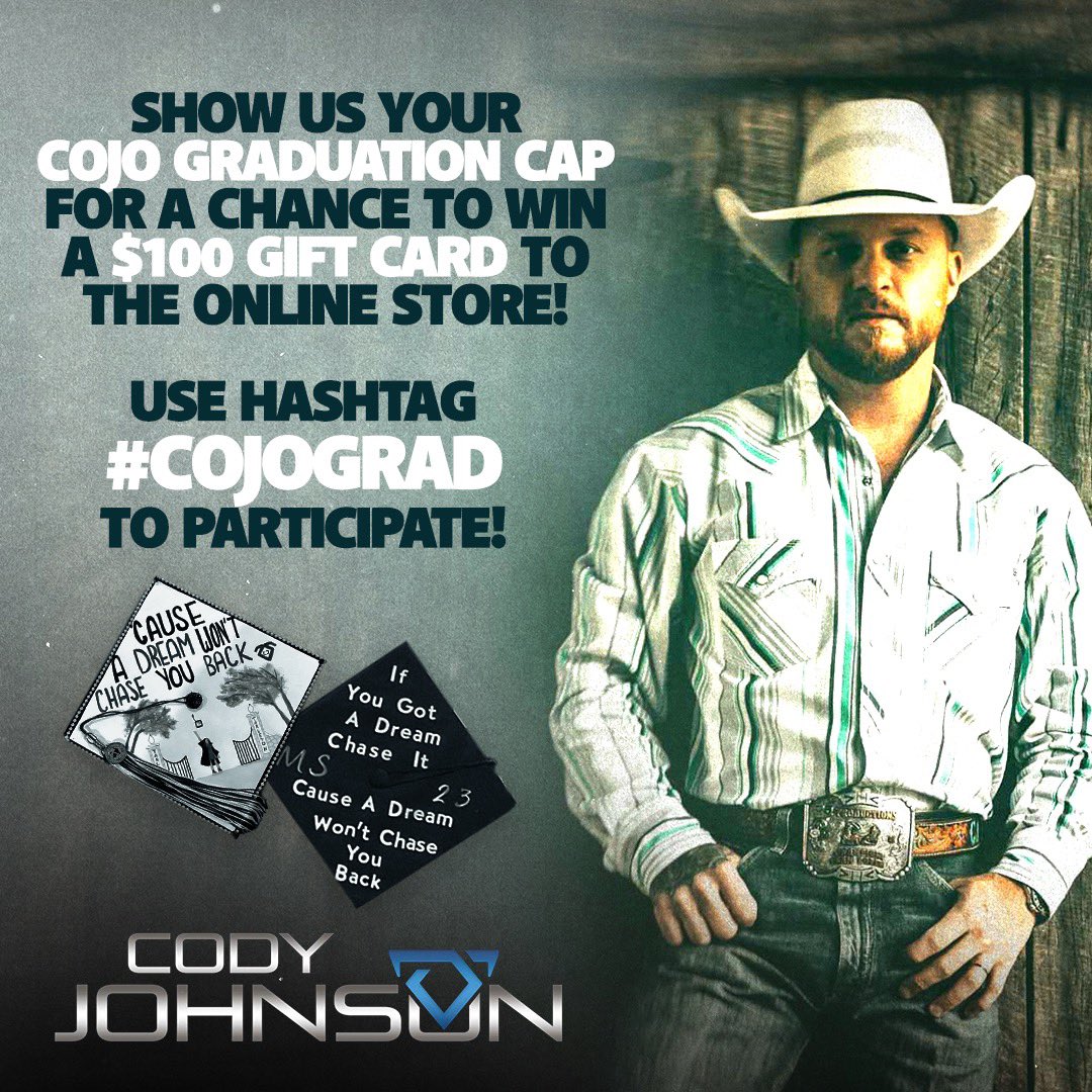 codyjohnson's tweet image. #COJONation! Just a few more days to show us your #COJOGrad cap! Post a photo with your graduation cap for a chance to win a $100 gift card to the online store! Use hashtag #COJOGrad to participate. The winner will be chosen this Friday, June 2nd!