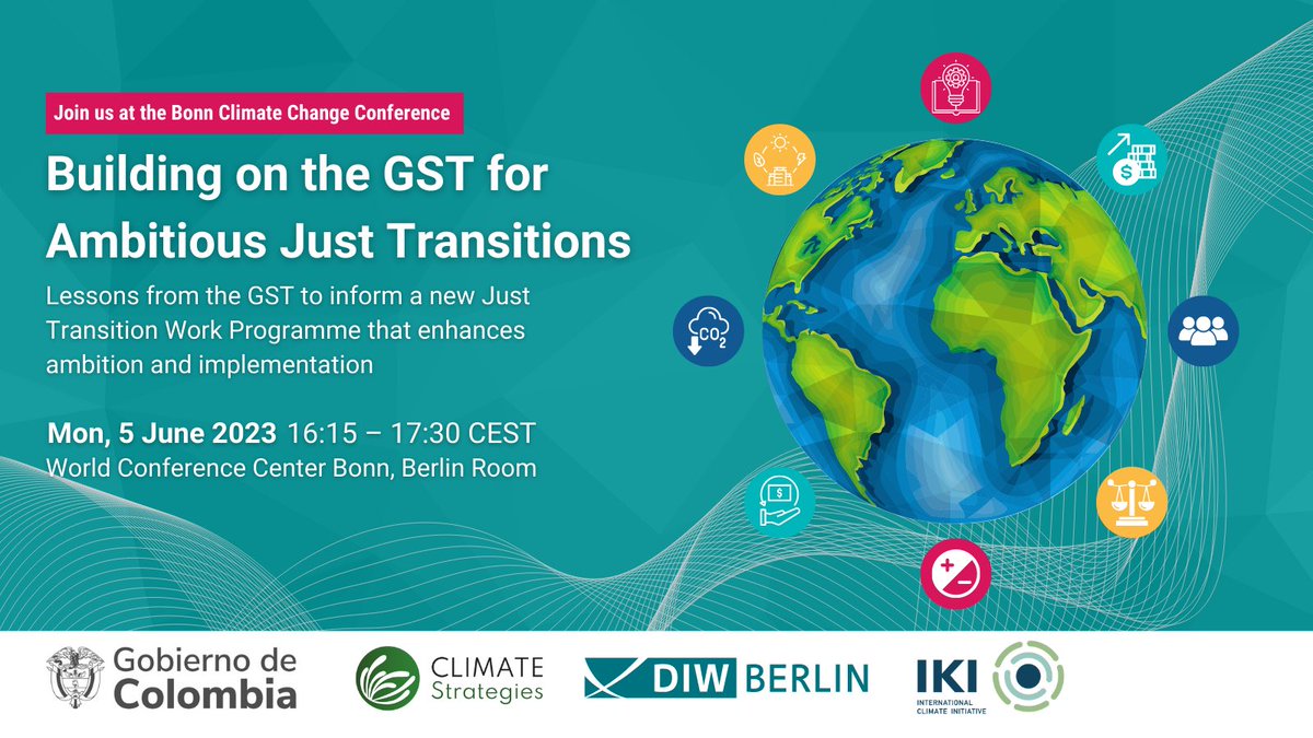 🌱Are you going to @UNFCCC
 #SB58? Join our side event on 5 June to discuss how we move forward from the #GlobalStocktake to ensure the new Work Programme on #JustTransition contributes to an upward spiral of ambition and implementation
👉🏽eventbrite.co.uk/e/building-on-…
