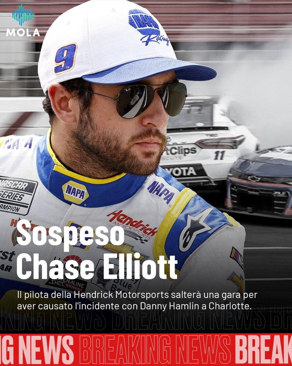 _Como_TV's tweet photo. @chaseelliott salterà la Enjoy Illinois 300 🏁❌

#Nascar #nascarcupseries #Charlotte #motori #chaseelliott #DannyHamlin #Illinois300 #Mola https://t.co/cdfmELpjhE