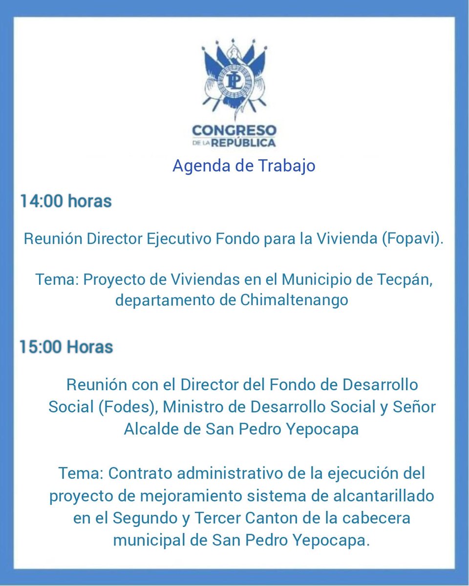 Agenda de Trabajo