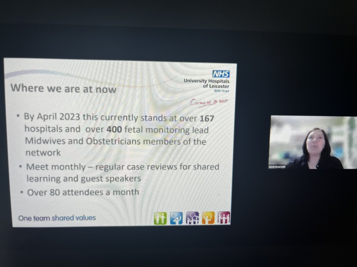 myobstetrician's tweet photo. @Sblackwell192 
The fab fetal monitoring lead midwife  &amp; her work since the pandemic, rolled out to so many units to provide #collaborative working #maternitysafety #MonitoringMay thank you Sarah  @RCObsGyn @ProfAsmaKhalil 

We need to get the trainees aware of this exemplar work https://t.co/HbqgCo0Mbe