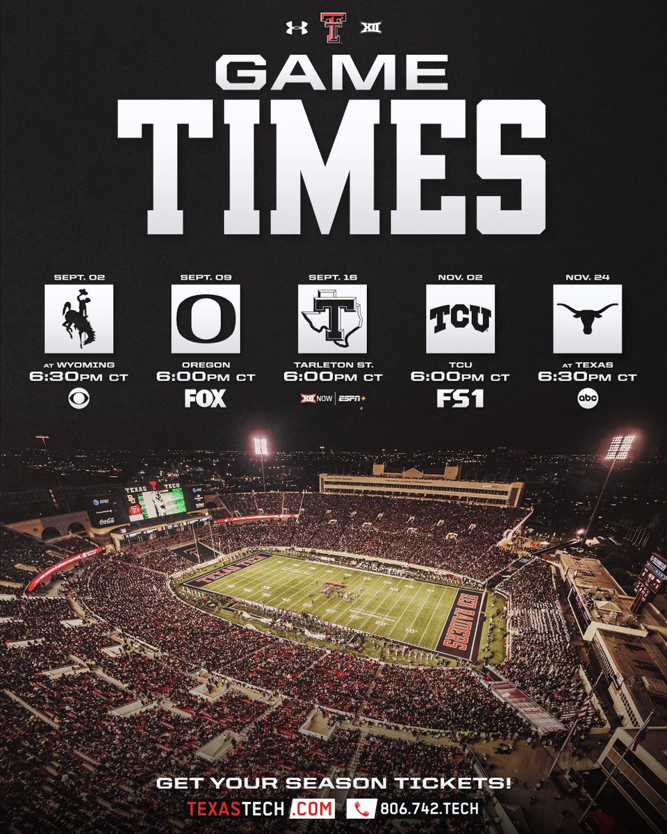 LET’S G🌑🌑🌑🌑🌑‼️ Five game times are set for the 2023 season! #WreckEm | wreckem.co/23SeasonTickets