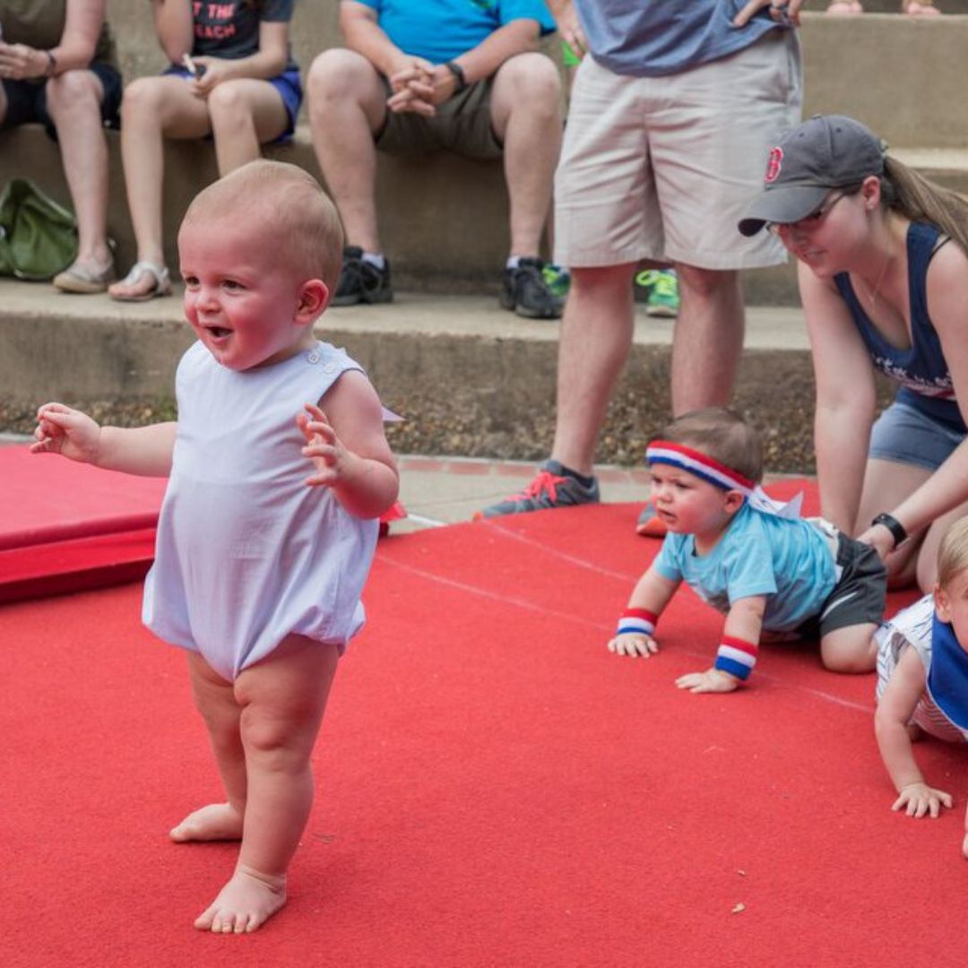Get those sweet, chubby legs ready because it's Diaper Derby time! This year's Diaper Derby is presented by Queen Dixie Gem Peach LXXI Emma Carter and will be at 9 AM at the front of the LA Peach Fest stage. 👶🏽🍑