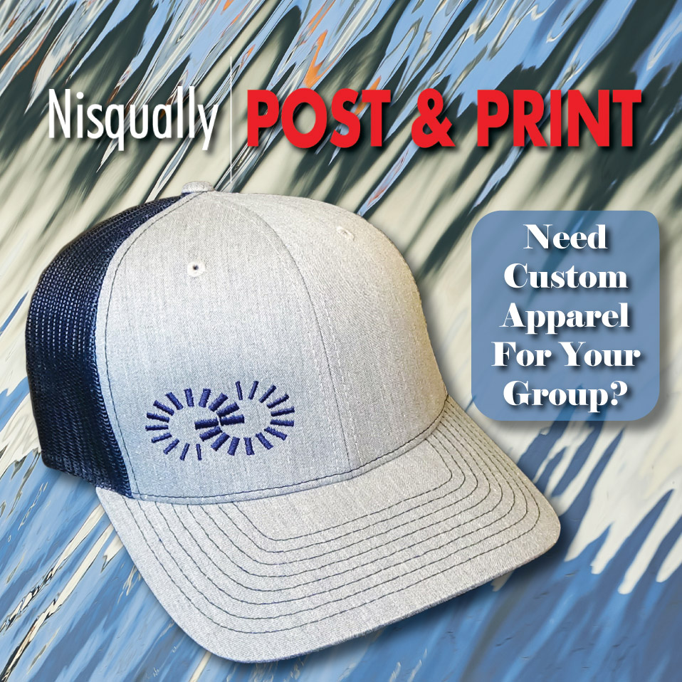 Last chance to participate in our May Spotlight offering: custom hats!  Visit us at promos.nisquallypostsandprint.com today! #NisquallyPromos #CustomApparel #BrandPromotion #HighQualityPrinting
