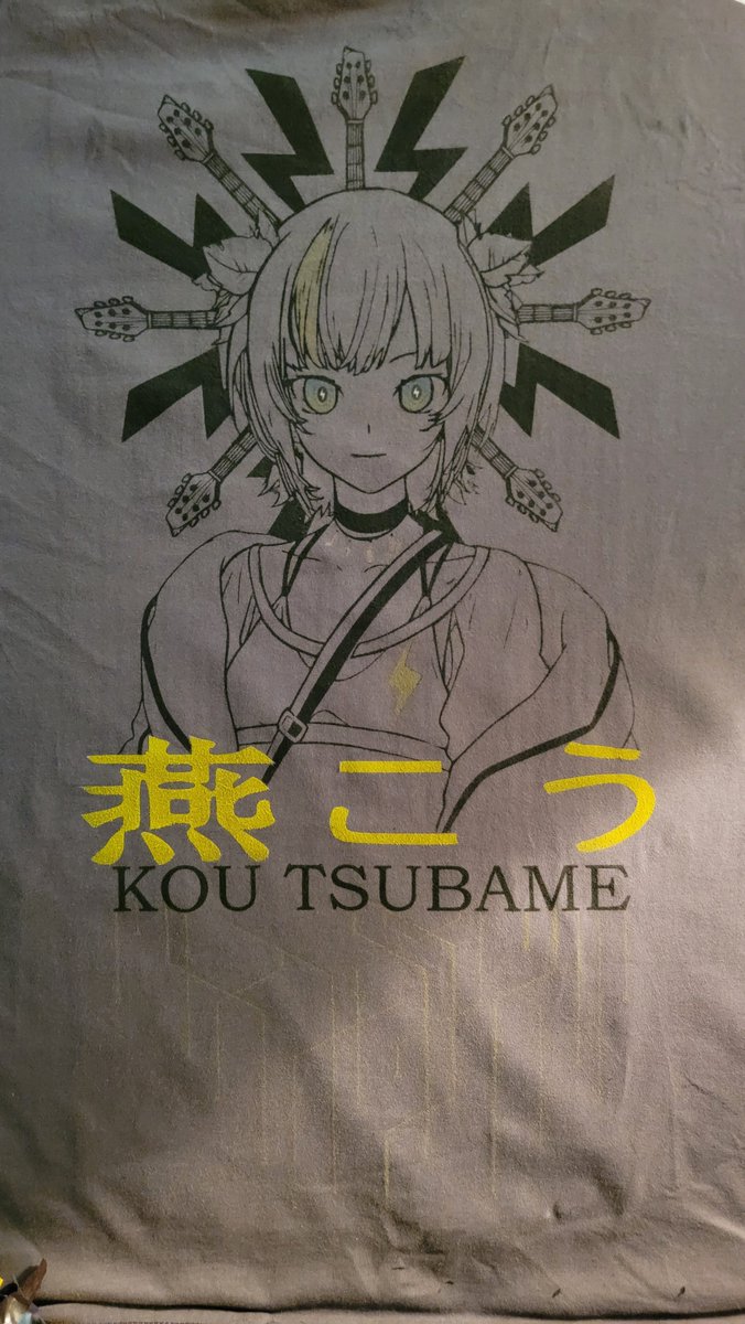 #artsubame
I know it's crafting and not art, but I may have stenciled Kou onto a t-shirt.