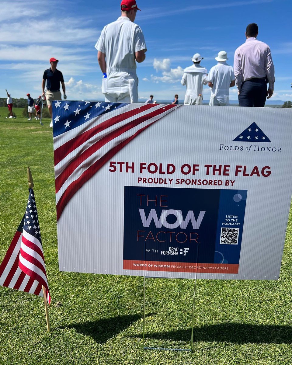 bradformsma's tweet image. The Wow Factor Podcast is proud to be a sponsor at the @FoldsofHonor Colorado Golf Club Memorial. This event is held in honor of fallen heroes who have made the ultimate sacrifice while serving our great nation. 

#FoldsOfHonor #Golf #HonoringHeroes @ACEscholarships @ColoradoGC