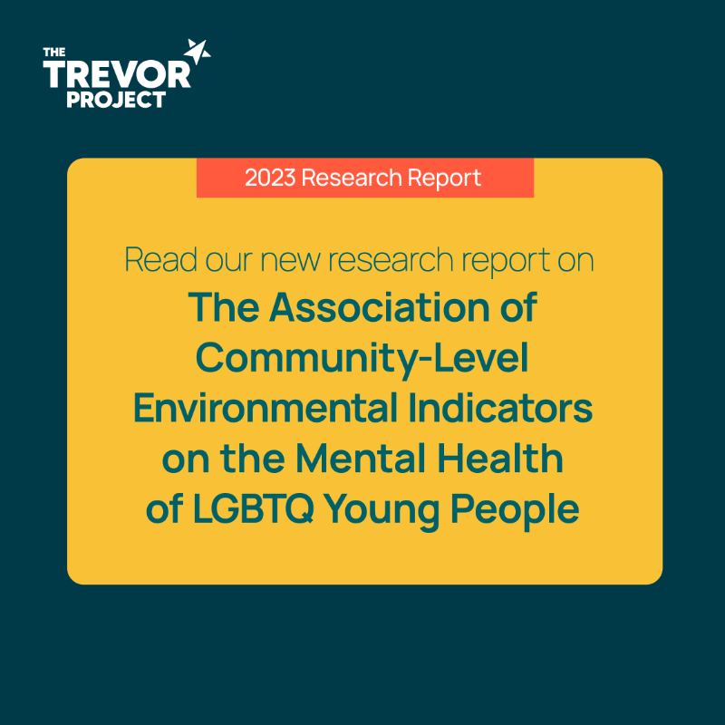 TrevorProject's tweet photo. NEW: LGBTQ youth reported lower rates of attempting suicide when living in communities:

🟠 With more immigrants
🟠 With higher than average median per capita income
🟠 With higher health insurance coverage
🟠 Where the proportion of people of color was above the national average