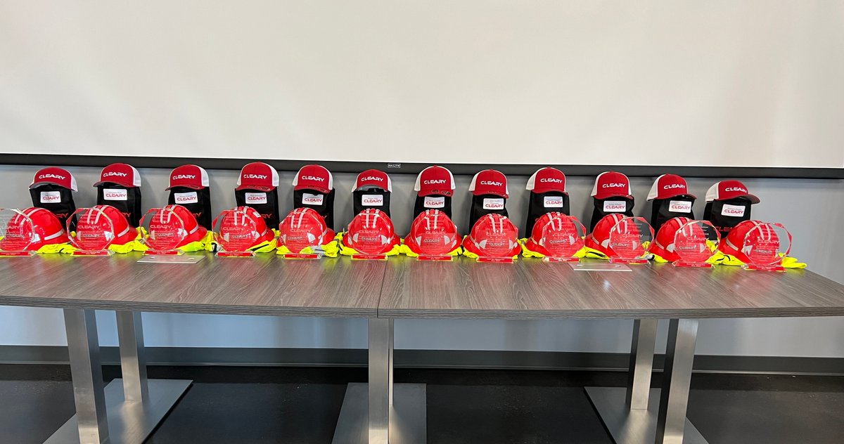 clearyconst's tweet photo. Yesterday, Cleary held our 4th annual 'Hard Hat Signing' for our 10 apprentices &amp; 2 Interns celebrating the completion of this year's Cleary Academy &amp; welcoming them to our Cleary workforce.  #clearyacademy #theclearyway #clearyconstruction #hardhatsigning #construction https://t.co/DYHqAGqZW0