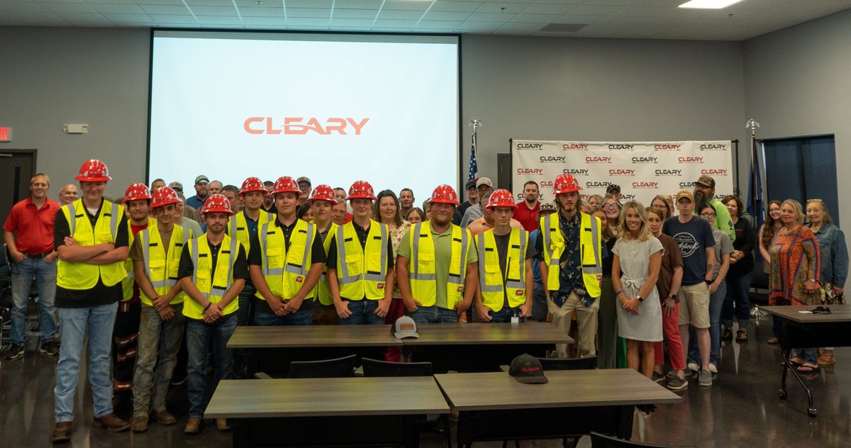 Yesterday, Cleary held our 4th annual 'Hard Hat Signing' for our 10 apprentices &amp; 2 Interns celebrating the completion of this year's Cleary Academy &amp; welcoming them to our Cleary workforce.  #clearyacademy #theclearyway #clearyconstruction #hardhatsigning #construction