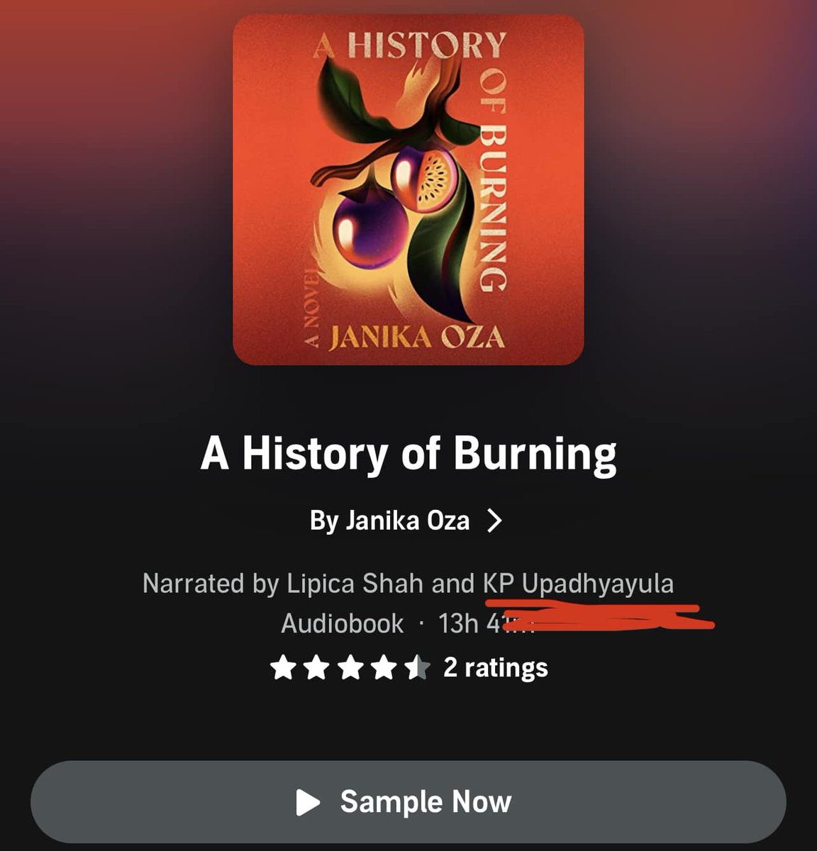 And it's here!! My biggest #AAPIHeritageMonth achievment! I'm proud to announce that I was a co-narrator/VO, w/ the amazing @LipicaShah, for 'A History of Burning' by the talented @JanikaOza! I can't express enough how honored I am to have been on such a project! #VoiceActor