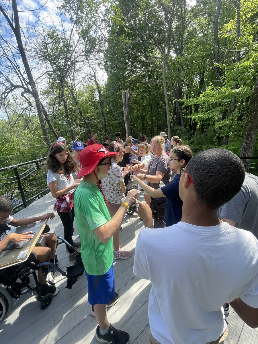 MrsCooperYHS's tweet photo. Our last community trip of the year was to Hoover Outdoor Education Center! We had so much fun spending the morning outside hiking, working on our communication skills, and exploring! 🌿 https://t.co/npPB4DOxRC