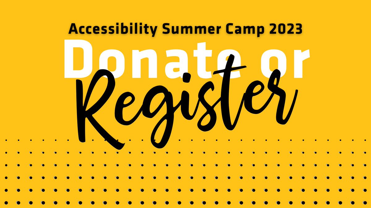 ASCWichita's tweet photo. Register for Accessibility Summer camp 2023 today!
Registration is due by Friday, June 2 · 8 am - 4 pm CDT.
Register here -https://t.co/t0CDfhHBea
#AccessibilityICT #AccessibilitySummerCamp #AccessibilitySpeaker https://t.co/naywIzxXQf