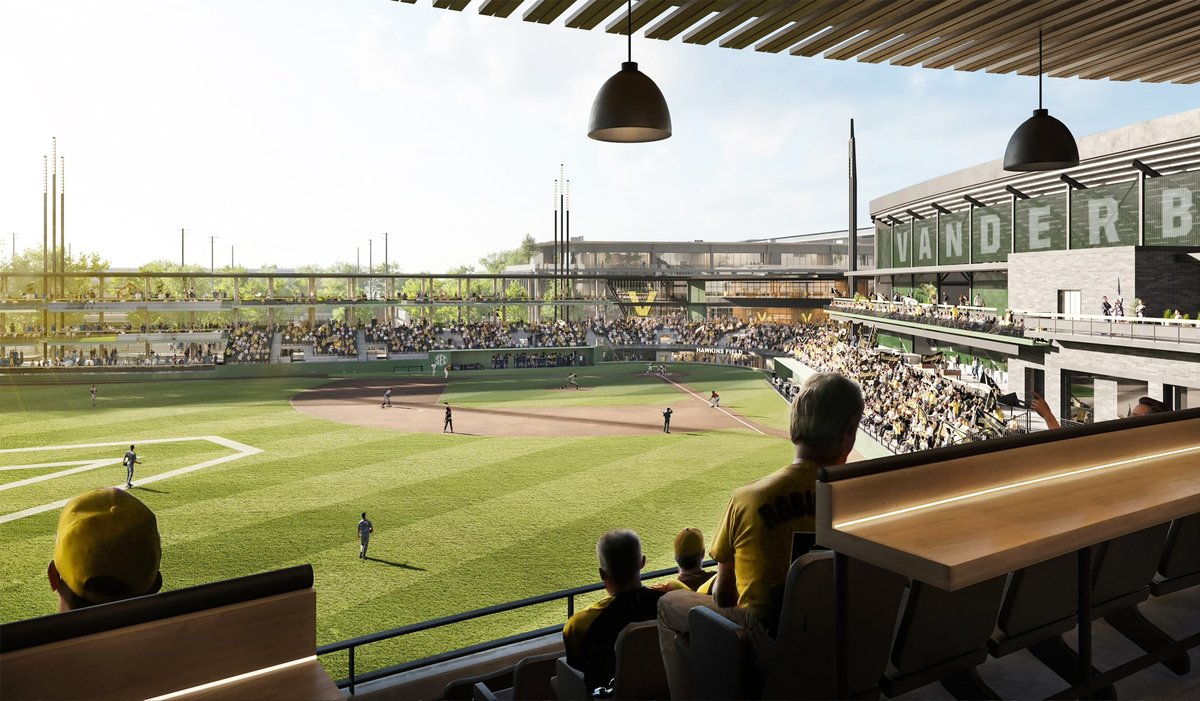 FOS's tweet photo. Vanderbilt Baseball has unveiled plans for major upgrades to its ballpark, Hawkins Field:

▪️ Increased capacity to over 4,000
▪️ New suites above press box
▪️ 'Home Run Deck' in left field
▪️ Second grandstand level
▪️ Submerged home plate seats https://t.co/zqil9ypbEj