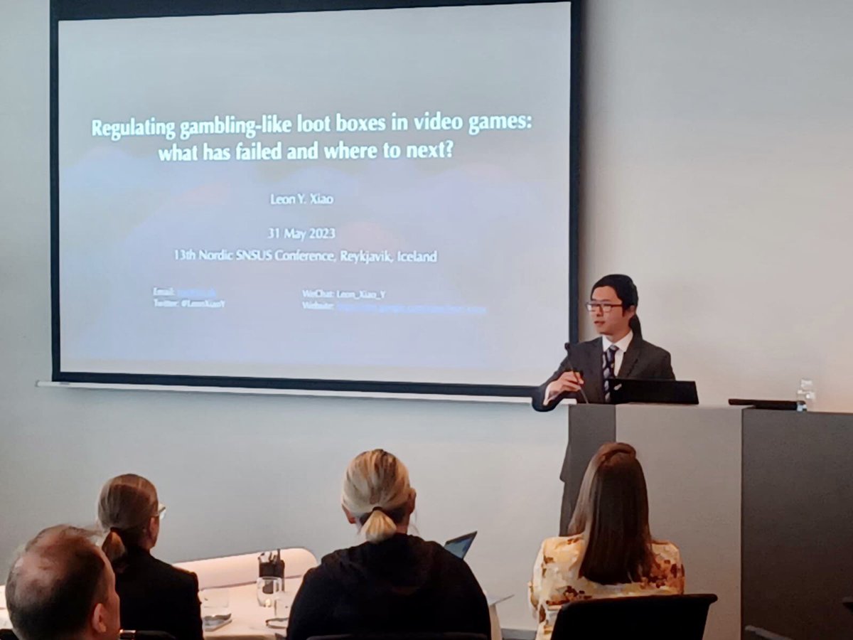 LeonXiaoY's tweet image. Thanks to @SnsuSorg and Johan Eklund (@LowImagination) for inviting me to give a keynote presentation on #LootBoxes and #Regulation at #SNSUS2023.

Featuring recent research w/ @pnewall, @RuneKristian, @tulliafraser &amp;amp; @L_L_Henderson.

Slides available via: osf.io/3ujy4/