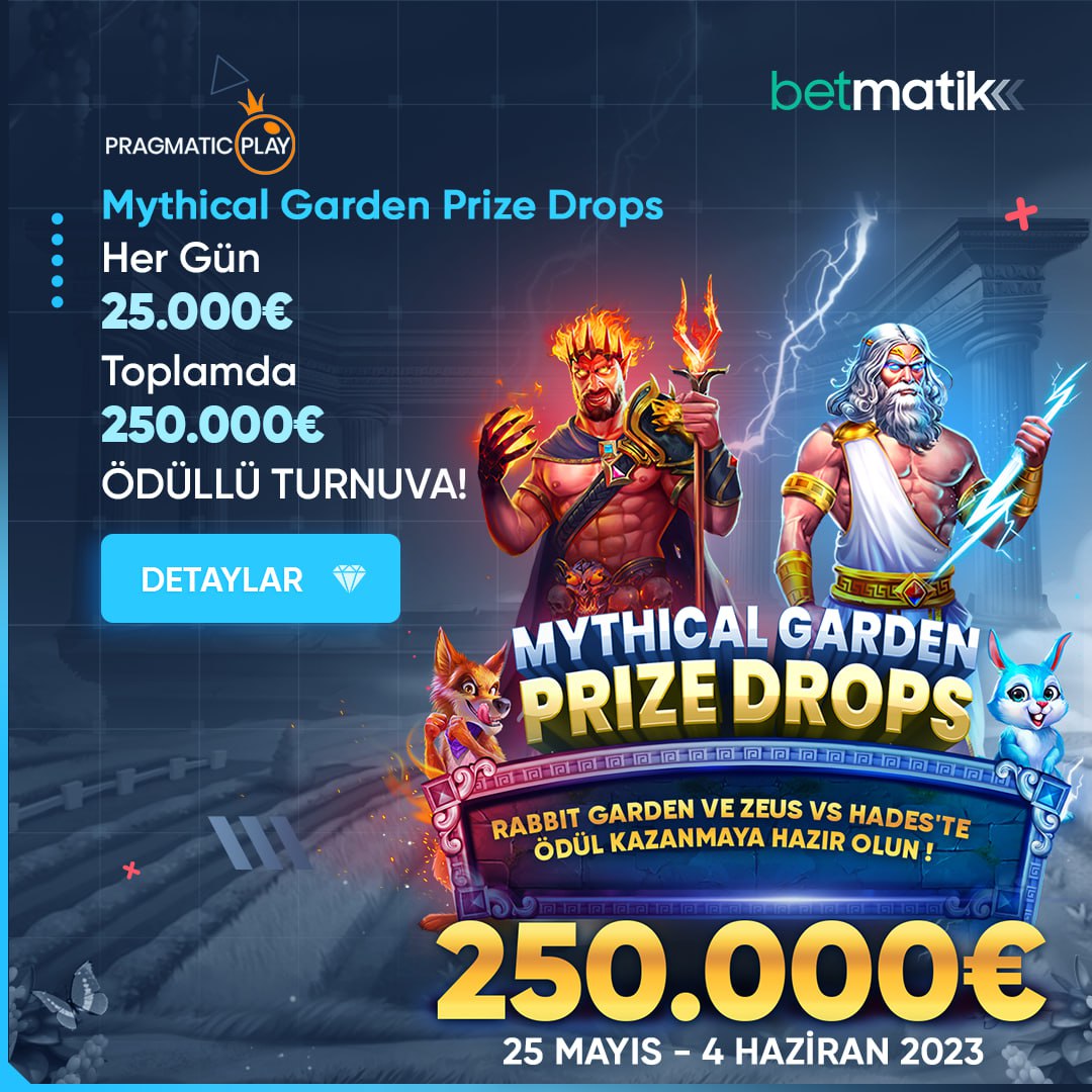 👑 #Betmatik'te Pragmatic Play Sağlayıcısından Bol Ödüllü Turnuva!

⚔️   Mythical Garden Prize Drops Turnuvası Sizlerle!

🎉 Her Gün 25.000 Euro
💶 Toplam Ödül: 250.000 Euro

🔒  Güvenilir Bahsin Adresi;
➡️  tinyurl.com/ja3ps9bu