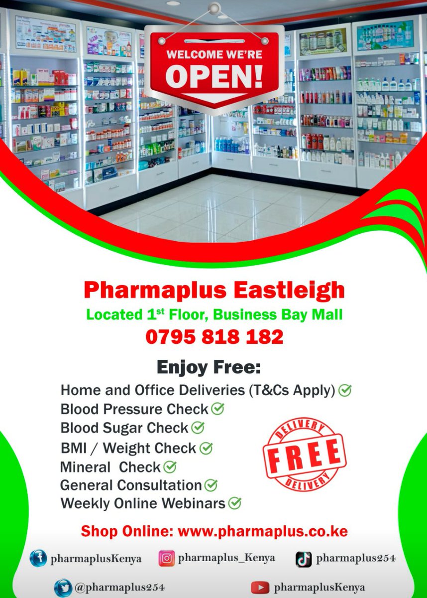 Pharmaplus254's tweet image. Unveiling our newest store at Business Bay Square Mall in Eastleigh was an unforgettable day filled with joyful moments! 🎉
#pitiapharmaplus 
#bbsmall #easleigh 
#Health #beauty #lifestyle
