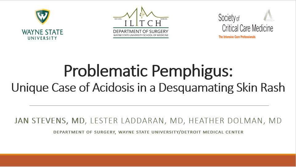 SCCM Michigan Chapter (@sccmmichigan) on Twitter photo Jan Stevens, MD presented a case titled "Euglycemic Diabetic Ketoacidosis in Pemphigus Vulgaris" <a href="/DetroitSurgery/">WSU-DMC Surgery Residents</a>, <a href="/SCCM_Surgery/">SCCM Surgery Section</a> Jan Stevens, MD presented a case titled "Euglycemic Diabetic Ketoacidosis in Pemphigus Vulgaris" <a href="/DetroitSurgery/">WSU-DMC Surgery Residents</a>, <a href="/SCCM_Surgery/">SCCM Surgery Section</a>