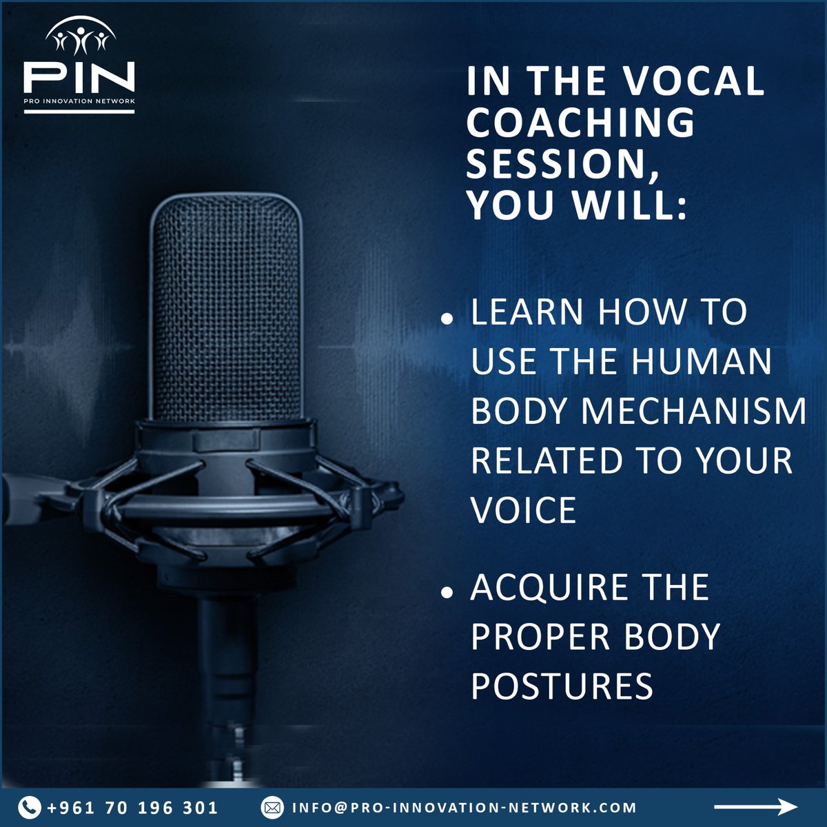 PinSarl17844's tweet photo. “If I cannot fly, let me sing.” – Stephen Sondheim
Everyone can learn to sing better. Book your session now!
✉️ info@pro-innovation-network.com
📱+961 70 196 301
#PIN  #ProInnovationNetwork #Vocalcoach #Singing  #Music https://t.co/W9e49x0Bkx