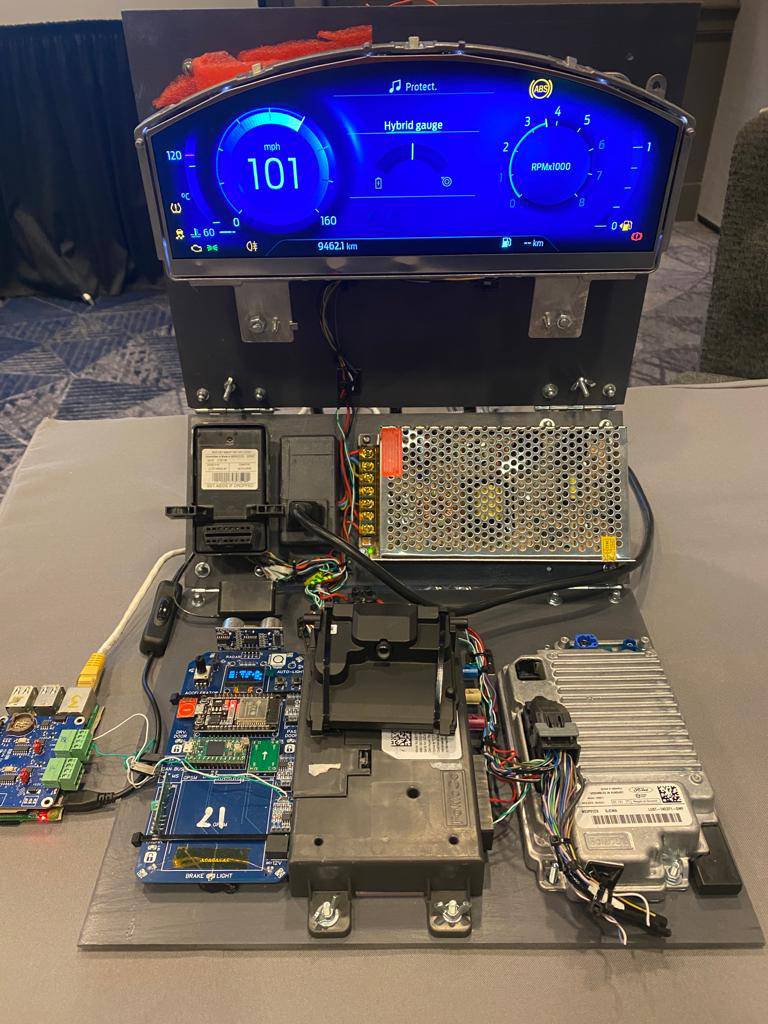 🚗 Isn't she a beauty! 😎A glimpse from the Practical #Carhacking Training by Phillipe @Phil_BARR3TT 

#hw_ioUSA2023 #hardwarehacking #automotivesecurity