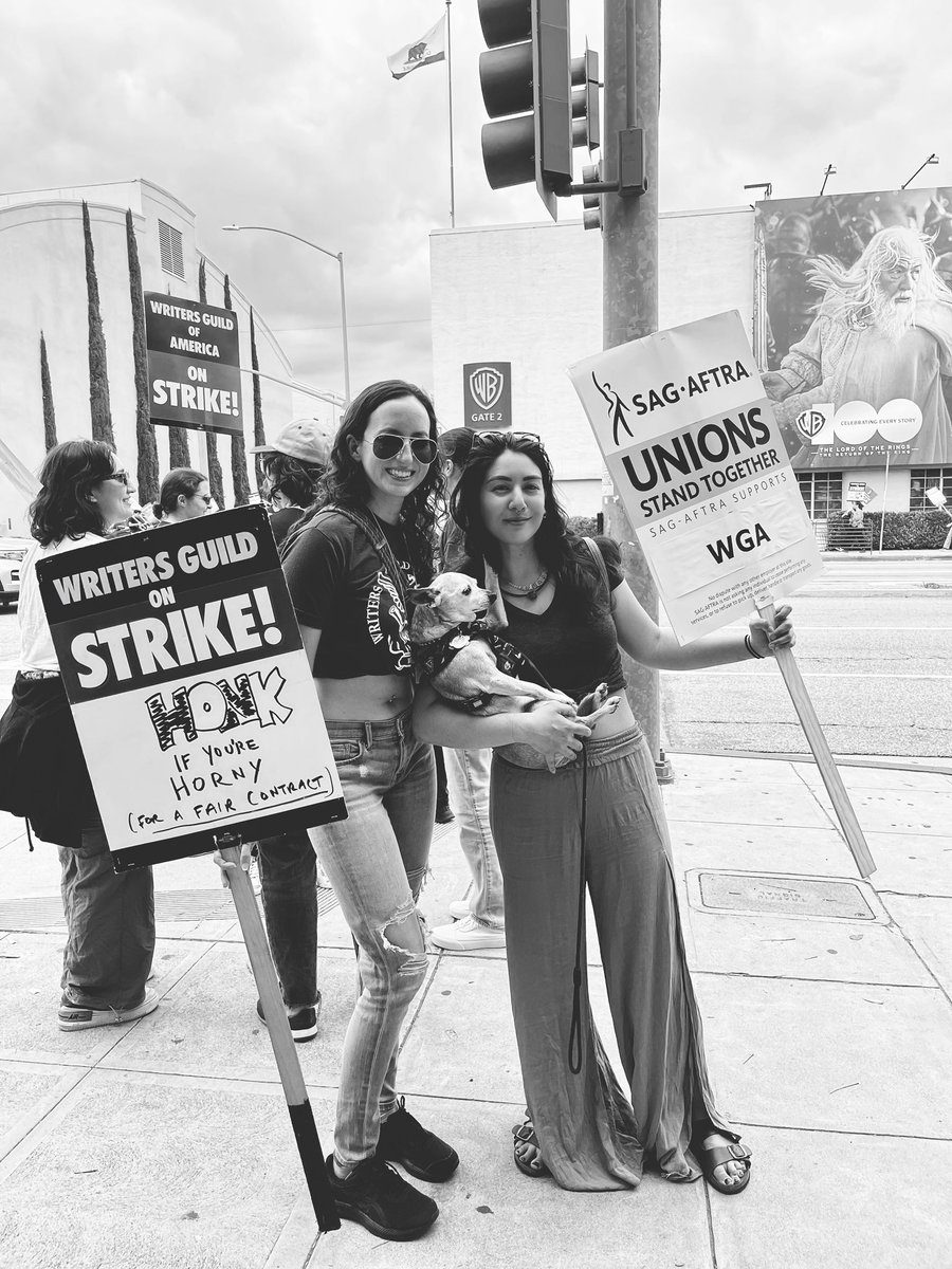Walking these streets to fight for the future of our careers #wgastrike #sagaftrasupportswga