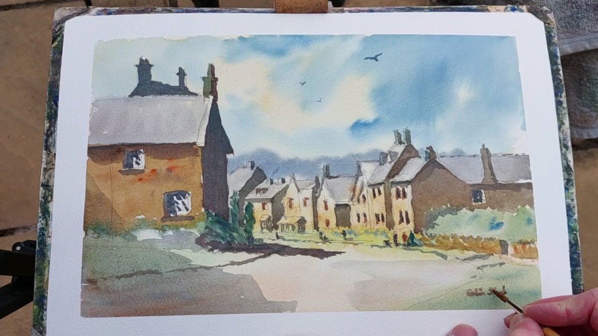 Upper High Street, Broadway, Cotswolds'
Watch me paint this scene on my YouTube channel this Friday, 6 pm UK time. Click this link and listen to how it was painted. 
youtu.be/NdY3eXEw4x8
#colinsteedart1 #cotswolds #broadway #broadwaycotswolds #lygonarms