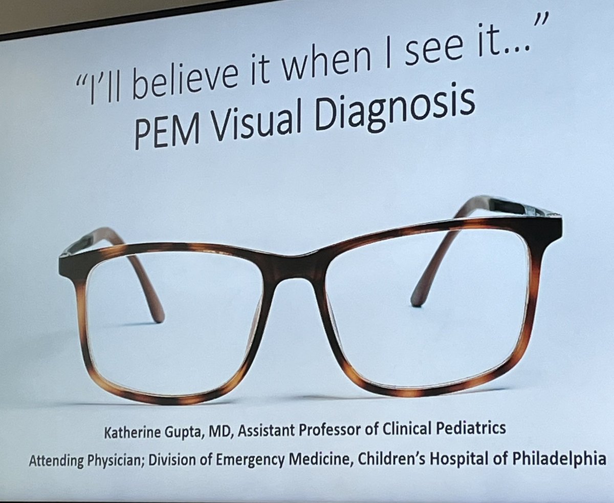 BabyDocling's tweet photo. Visual Diagnoses with Dr. Gupta. #PEM4EMSeniors23 https://t.co/rXiep7gAGA