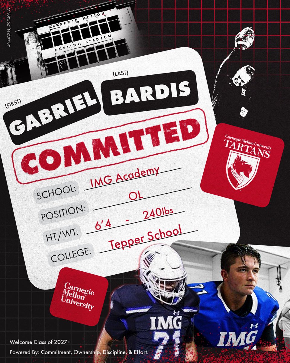 ❕❗️🚨#TartanRi23🚨❗️❕
.
.
👤: Gabriel Bardis
📲: <a href="/gabrielbardis/">Gabriel Bardis</a>
📚: <a href="/teppercmu/">Tepper CMU</a>
🏈: OL
🏋️‍♂️: 6'4, 240lbs
🎥: tinyurl.com/gbardis2023
🏠: <a href="/IMGAFootball/">IMG Academy Football</a>
📍: Santa Rosa, CA
.
.
#CODE | #BYB | #RDT