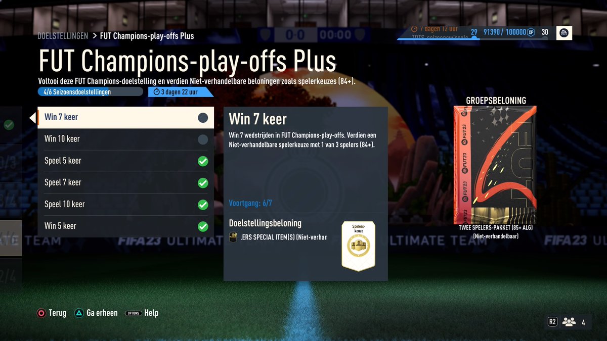 FMaster71's tweet photo. Dangit 6W 4L lost last 2 on pens lol missed out on player pick but made WL #fifa23 #fut23  #PS4share https://t.co/UwvvOCLUTc