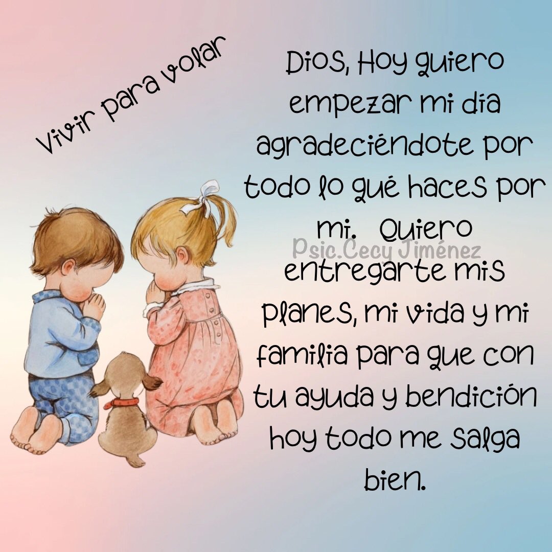 VolarVivir's tweet photo. Dios hoy quiero empezar mi día agradeciéndote  por todo lo qué haces por mi.   Quiero entregarte mis planes, mi vida y mi familia para que con tu ayuda y bendición hoy todo me salga bien. https://t.co/Gnfrj39bzt