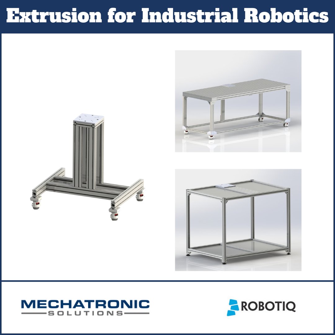 TSLOTS has developed stands and tables to make your experience with cobots even better! These preconfigured frames will mount directly to your Omron collaborative robots.

#SemiconductorManufacturing
#TslotsExtrusion
#RoboticsExtrusion