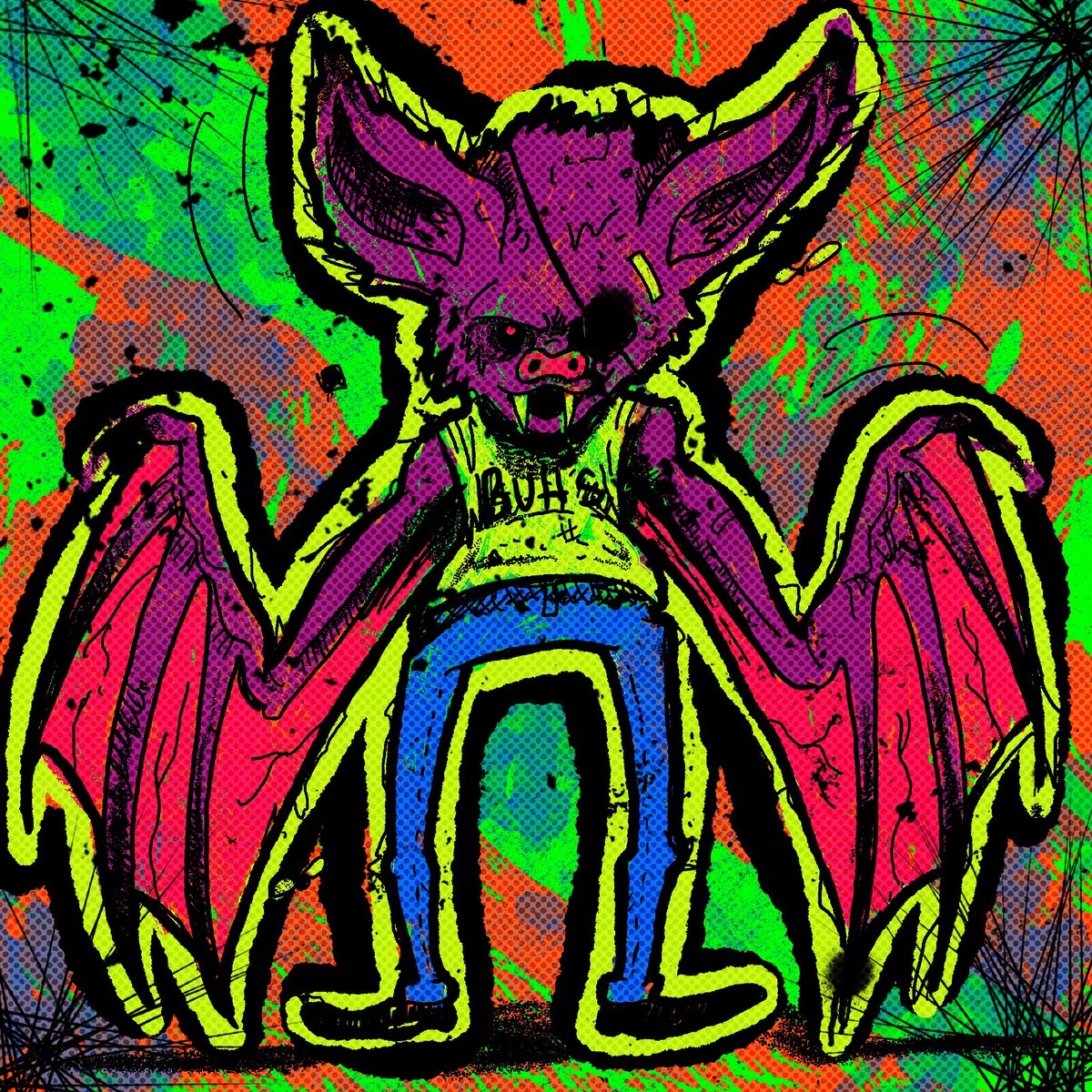 30 Days Of Critters, Day 31: A Bat
And that’s it for this monthly challenge! Thanks so much following along!
#30DaysOfCritters #ArtistOnTwitter #illustration
