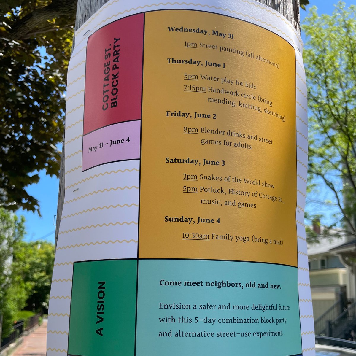 CportNeighbors's tweet photo. Something magical is happening on Cottage St! Come join the five-day party!
#cambridgeport #publicspacelab #yearoftheblockparty https://t.co/ZzRh6xYemY