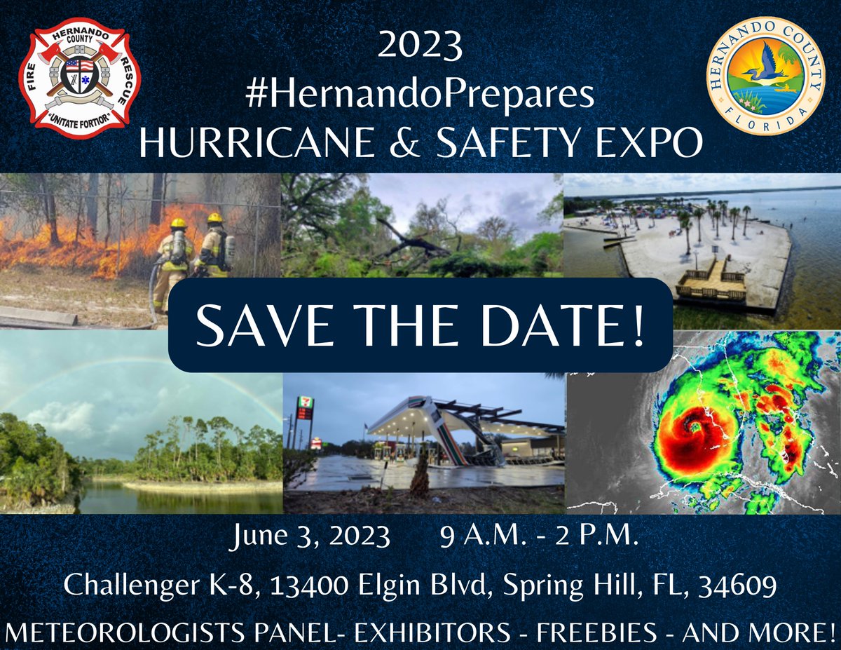 localrelief's tweet photo. Hey Tampa...get ready for the hurricane season at the Hernando County Hurricane Expo, this Saturday June 3 from 9am-2pm. #tampa #hernando #localrelief https://t.co/4pcId2w91L https://t.co/y1f3YMOLOz