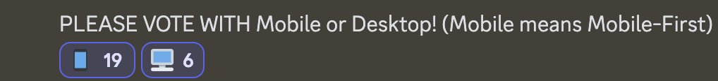 Looks like our community wants a mobile-first game. 👀