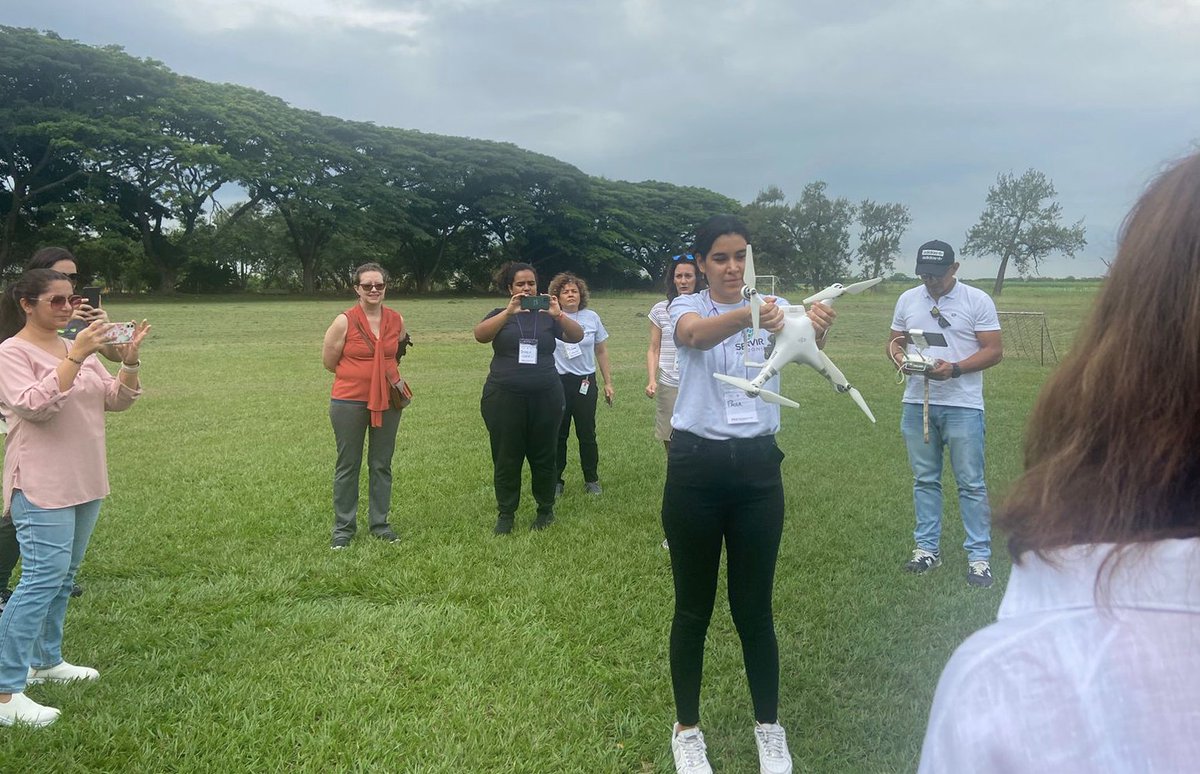Topics include #dronetraining, #GIS, #remotesensing, and #GPS as tools for addressing pressing concerns like #climateadaptation, #ecosystemchange, #drought, #fire, #foodsecurity, and other #environmentalissues @ServirAmazonia