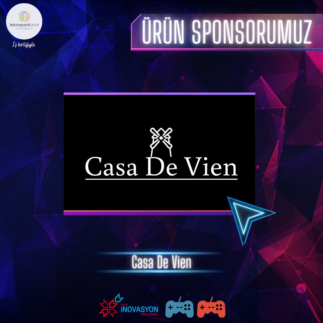 Casa De Vien, IZTECH Game Summit 2023 etkinliğimizde ürün sponsorumuz olarak bizlerle olacak! #iztechgamesummit #iyteinovasyontopluluğu